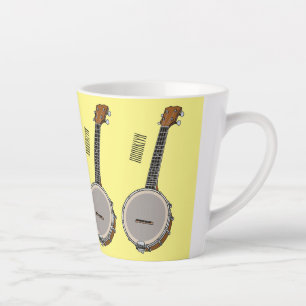Taza De Café Latte Ilustracion personalizado Banjo