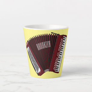 Taza De Café Latte Ilustracion personalizado de acordeón