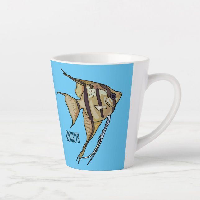 Taza De Café Latte Ilustracion personalizado de Angelfish (Derecha)