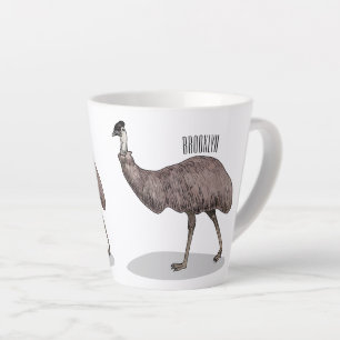 Taza De Café Latte Ilustracion personalizado de aves de la Uem