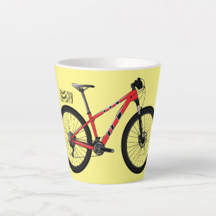 Taza De Café Latte Ilustracion personalizado de bicicletas