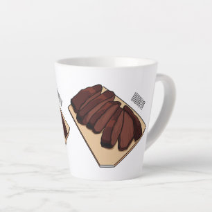 Taza De Café Latte Ilustracion personalizado de brisket de carne