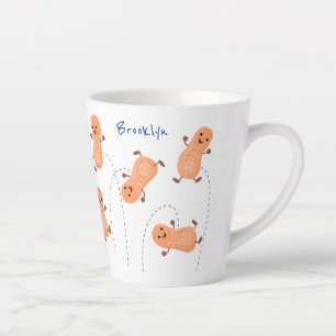 Taza De Café Latte Ilustracion personalizado de cacahuetes de puenteo