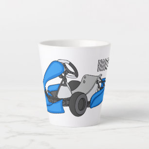 Taza De Café Latte Ilustracion personalizado de carreras de Kart