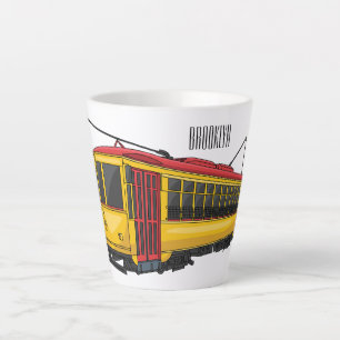Taza De Café Latte Ilustracion personalizado de carrito de Mata