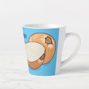 Taza De Café Latte Ilustracion personalizado de cebolla