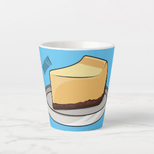 Taza De Café Latte Ilustracion personalizado de Cheesecake