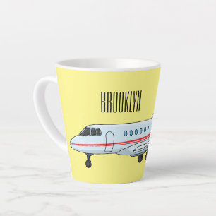 Taza De Café Latte Ilustracion personalizado de chorro privado