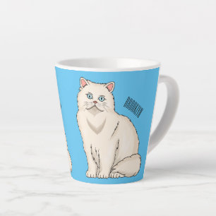 Taza De Café Latte Ilustracion personalizado de gato persa