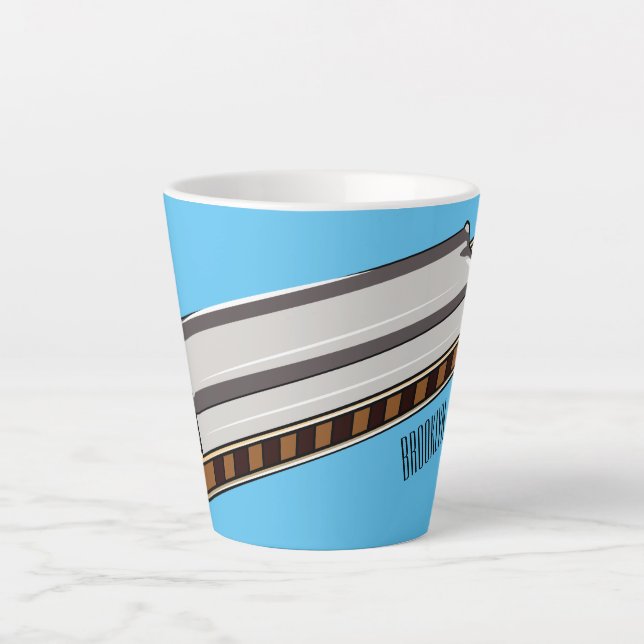 Taza De Café Latte Ilustracion personalizado de Harmonica (Anverso)