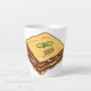 Taza De Café Latte Ilustracion personalizado de Lasagna