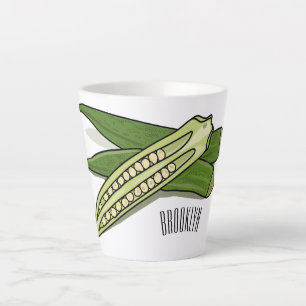 Taza De Café Latte Ilustracion personalizado de Okra
