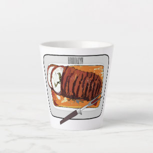 Taza De Café Latte Ilustracion personalizado de pavo asado