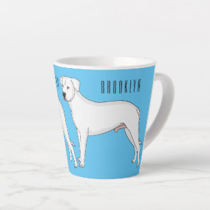 Taza De Café Latte Ilustracion personalizado de perro argentino Dogo