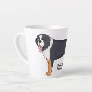 Taza De Café Latte Ilustracion personalizado de perro de montaña de B