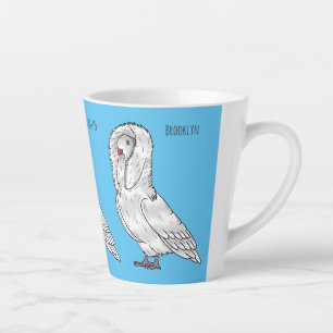 Taza De Café Latte Ilustracion personalizado de pichón de Jacobin