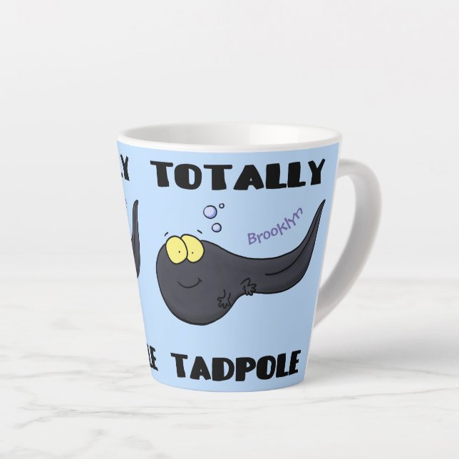 Taza De Café Latte Ilustracion personalizado de renacuajo divertido (Ángulo derecho)
