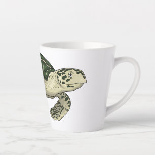 Taza De Café Latte Ilustracion personalizado de tortugas marinas