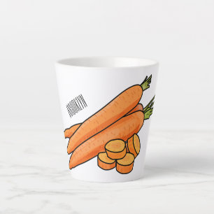 Taza De Café Latte Ilustracion personalizado de zanahoria