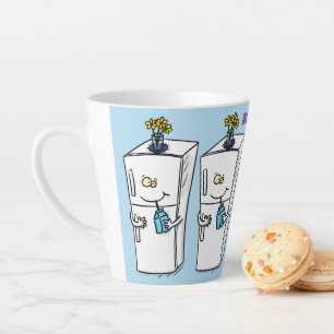 Taza De Café Latte Ilustracion personalizado frigorífico divertido