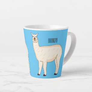 Taza De Café Latte Ilustracion personalizado Llama