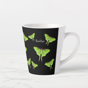 Taza De Café Latte Ilustracion personalizado Luna Moth