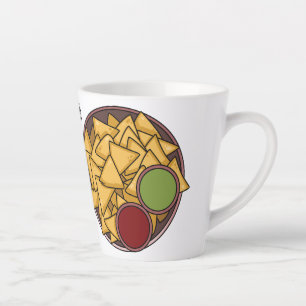 Taza De Café Latte Ilustracion personalizado Nachos