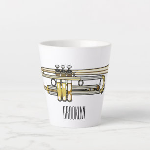 Taza De Café Latte Ilustracion personalizado Trumpet