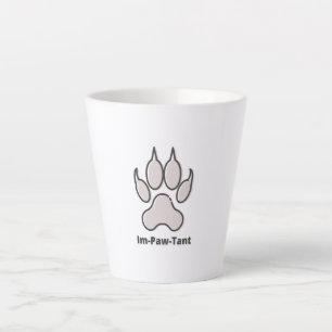 Taza De Café Latte Im-Paw-Tant latte mugs