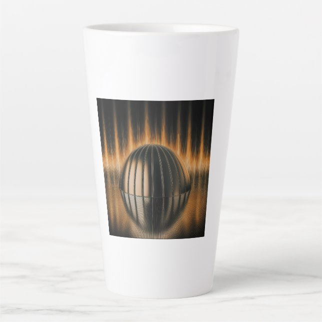 Taza De Café Latte Imagen de fantasía Bronce HalfDome en superficie r (Anverso)