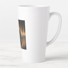 Taza De Café Latte Imagen de fantasía Bronce HalfDome en superficie r