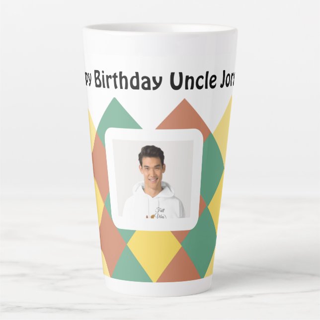 Taza De Café Latte Imagen y texto editable por latte latte personaliz (Anverso)