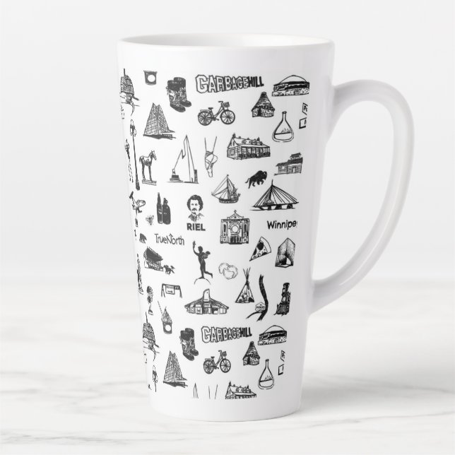 Taza De Café Latte IMÁGENES MÁS GRANDES DE Winnipeg Mug (Derecha)