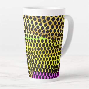 Taza De Café Latte Impresión abstracta de color "Vibrant Wilderness"