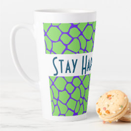 Taza De Café Latte Impresión de animales verdes personalizada