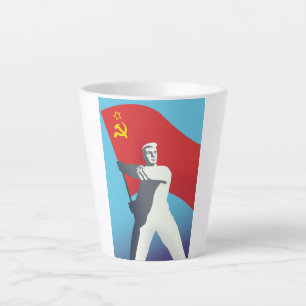 Taza De Café Latte Impresión de arte vintage de trabajadores de la U
