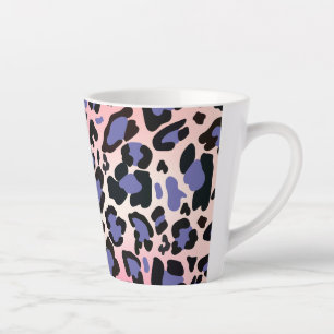 Taza De Café Latte Impresión de leopardo de las acuarelas de la Seaml