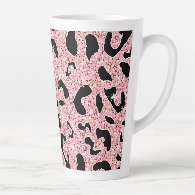 Taza De Café Latte Impresión de leopardo de las acuarelas de la Seaml (Derecha)
