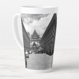 Taza De Café Latte Impresión en lienzo del palacio real de Bangkok, T