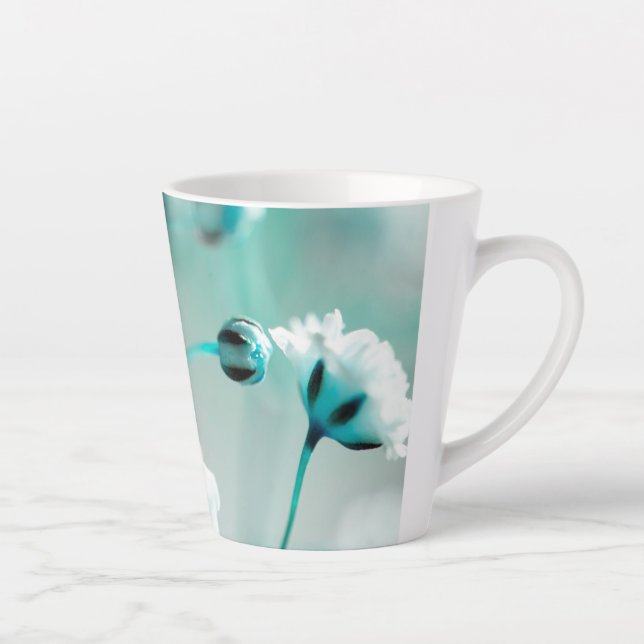 Taza De Café Latte Impresión floral Latte Mug (Derecha)
