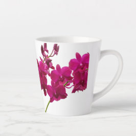 Taza De Café Latte Impresión florística vibrante
