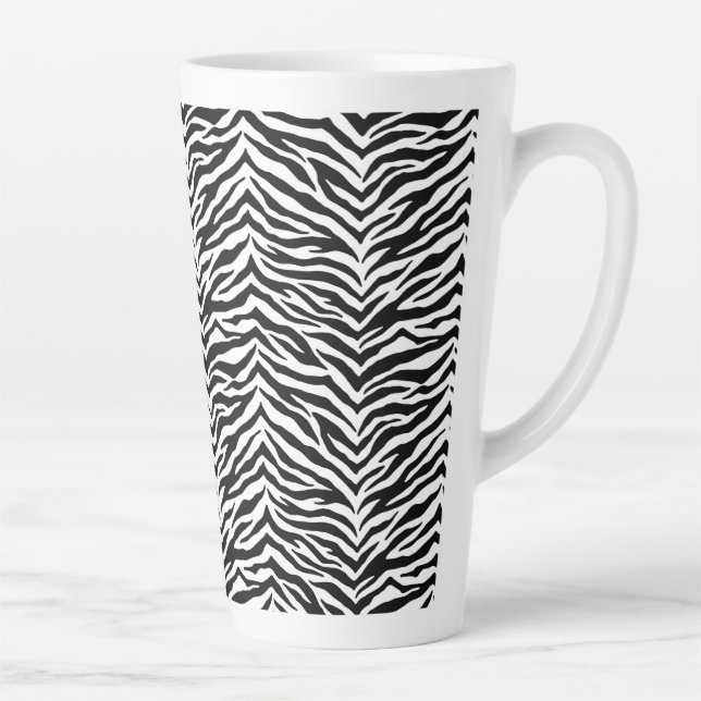 Taza De Café Latte Impresión Latte Mug-Zebra (Derecha)