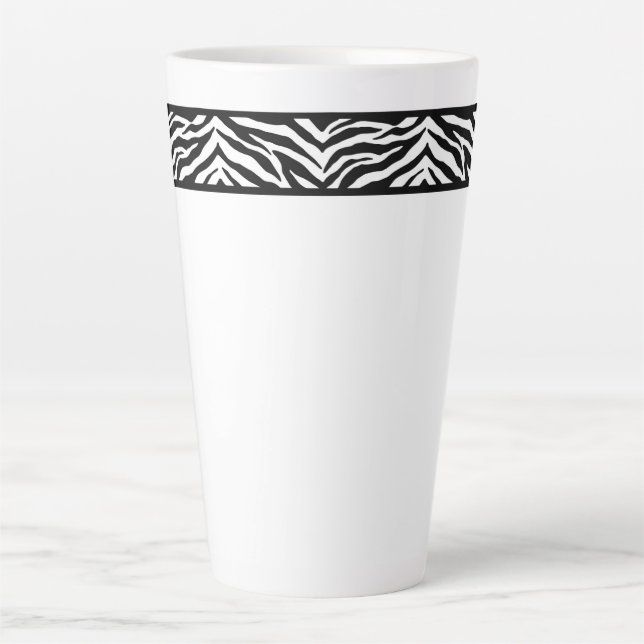 Taza De Café Latte Impresión Latte Mug-Zebra (Anverso)
