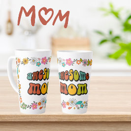 Taza De Café Latte Impresionante música de flor de los 70 de MOM