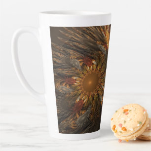 Taza De Café Latte Impresiones de girasol