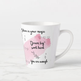 Taza De Café Latte Impulso de positivismo latte rosado