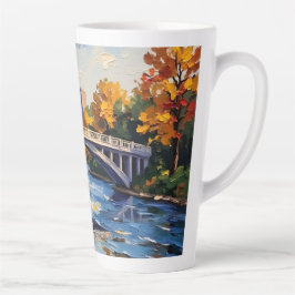 Taza De Café Latte Indianapolis White Bridge Over the White River