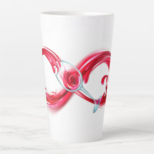 Taza De Café Latte Infinito con vino Rojo