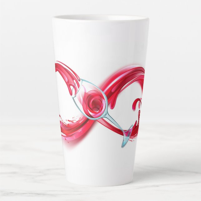 Taza De Café Latte Infinito con vino Rojo (Anverso)