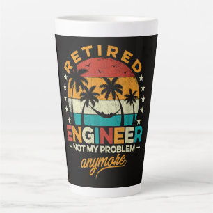 Taza De Café Latte Ingeniero Jubilado Ya No Es Mi Problema
